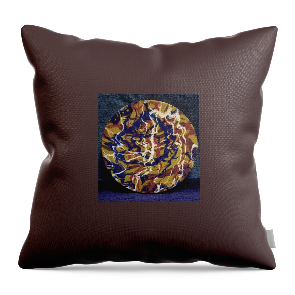 Abstract Throw Pillow featuring the painting Tiny Dancers by Pour Your heART Out Artworks