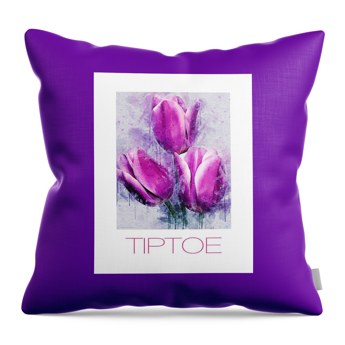 Tiptoe Throw Pillow featuring the digital art Tiptoe by Gail Marten