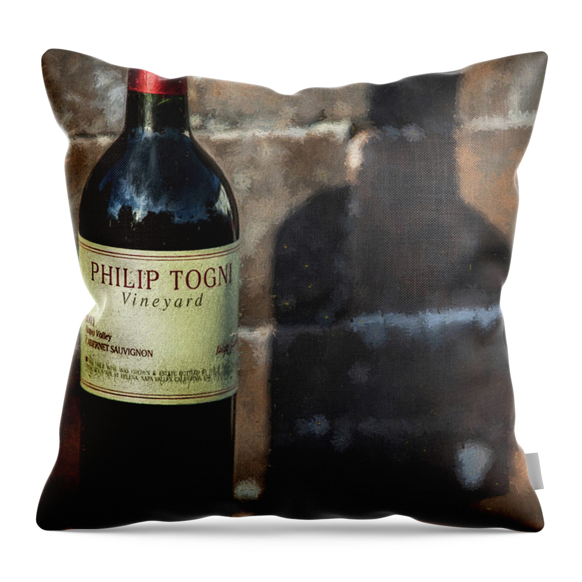 Cabernet Sauvignon Throw Pillow featuring the photograph Togni Wine 12 by David Letts