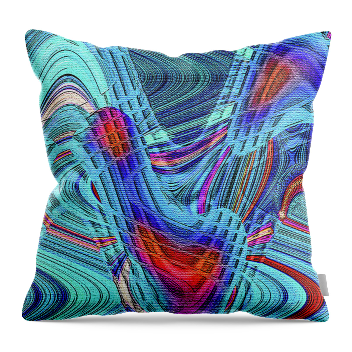 Tom Stanley Janca Abstract #113007#ps1dt Throw Pillow featuring the digital art Tom Stanley Janca Abstract #113007#ps1dt by Tom Janca