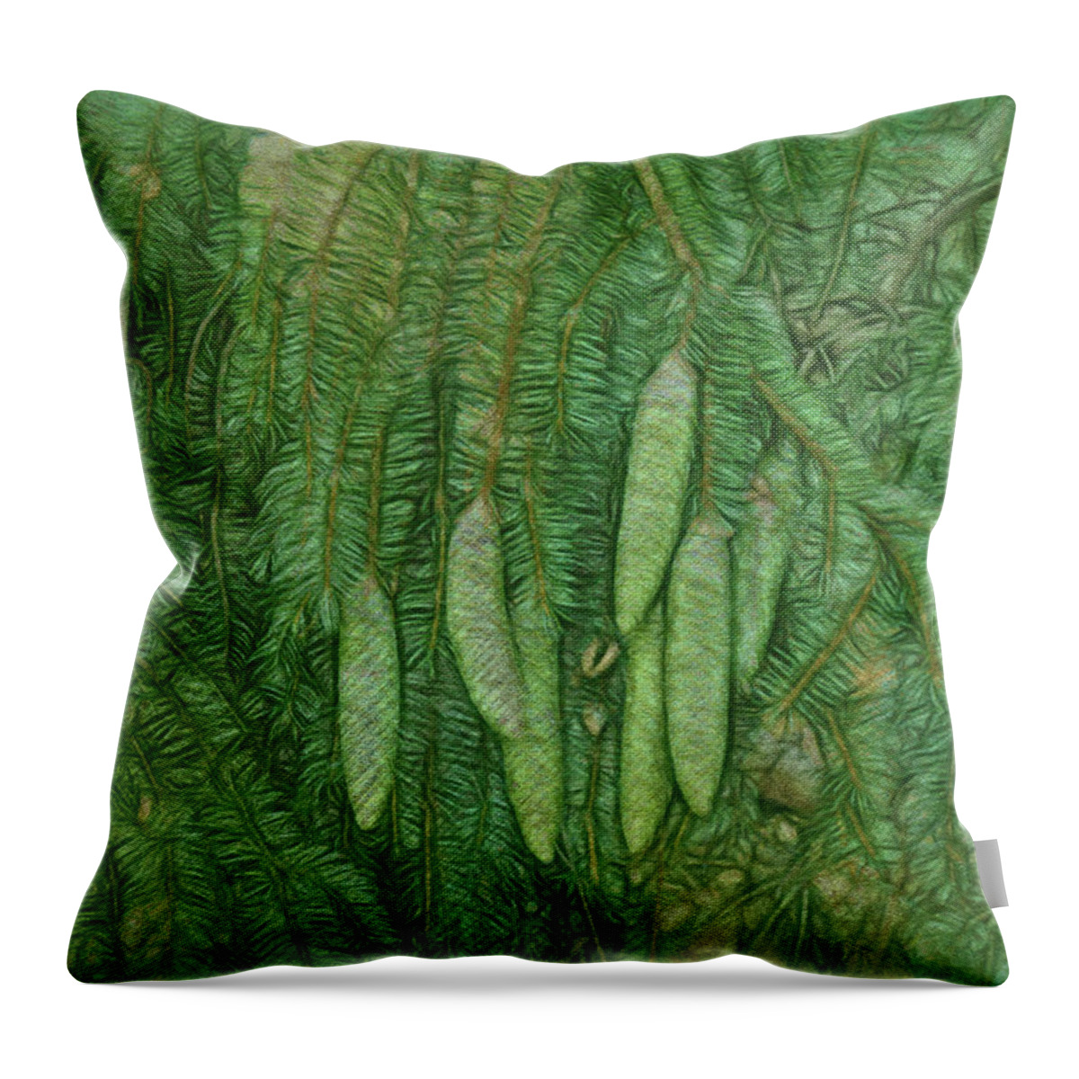 Green Throw Pillow featuring the photograph Tomorrow's dinner by Leslie Montgomery