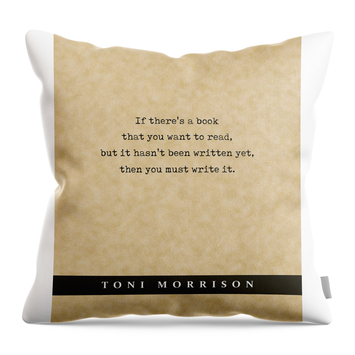 Toni Morrison Quote Throw Pillow featuring the mixed media Toni Morrison - Quote Print - Literary Poster 01 by Studio Grafiikka