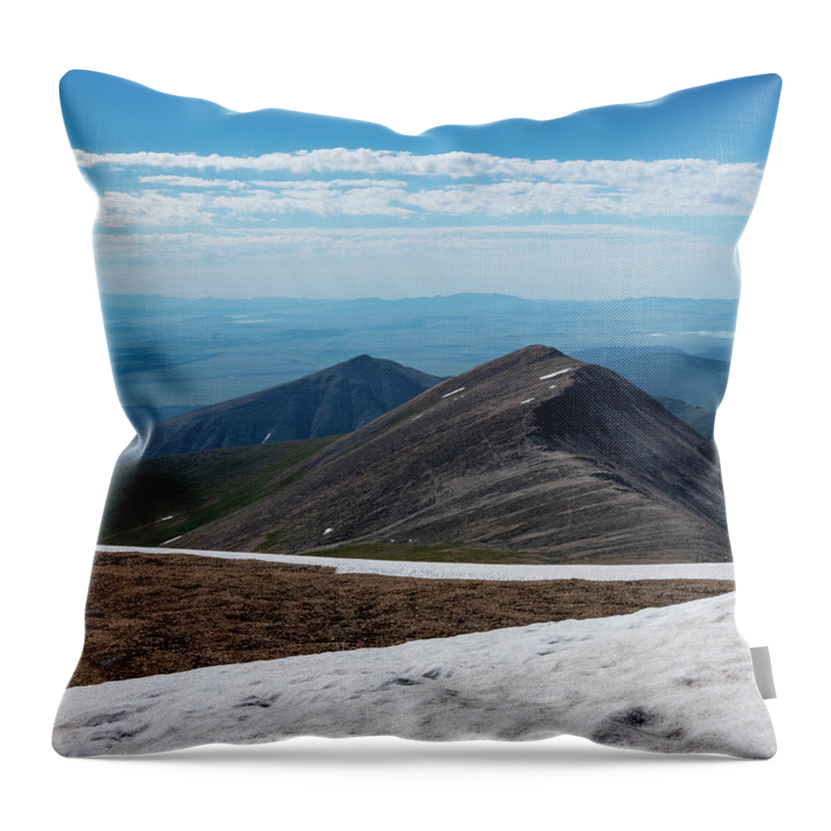 No People Throw Pillow featuring the photograph Top of a 14er by Nathan Wasylewski
