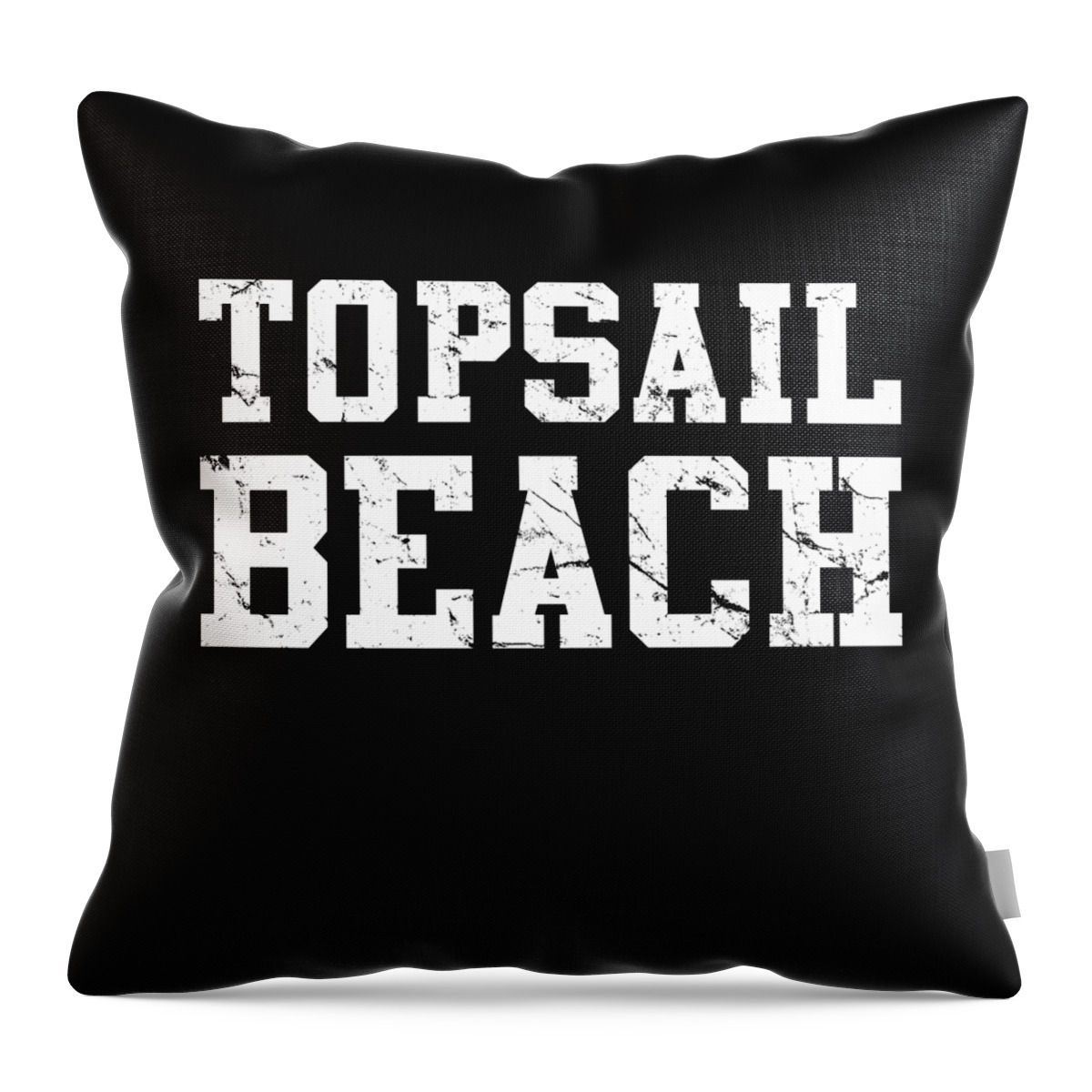 Funny Throw Pillow featuring the digital art Topsail Beach NC by Flippin Sweet Gear