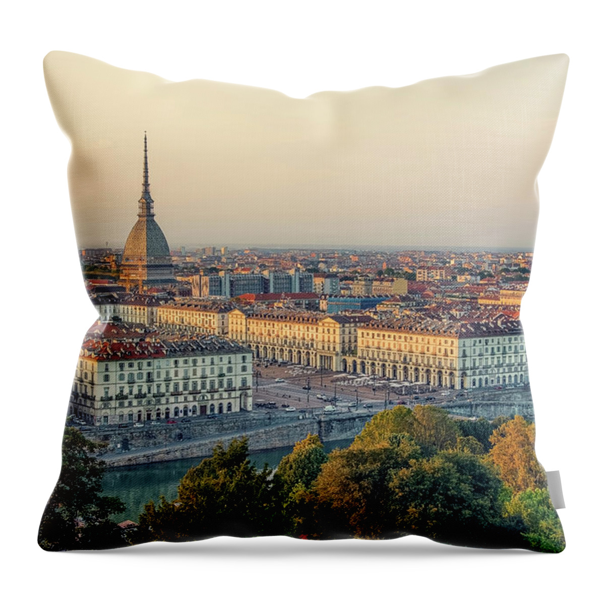Italy Throw Pillow featuring the photograph Torino by Manjik Pictures