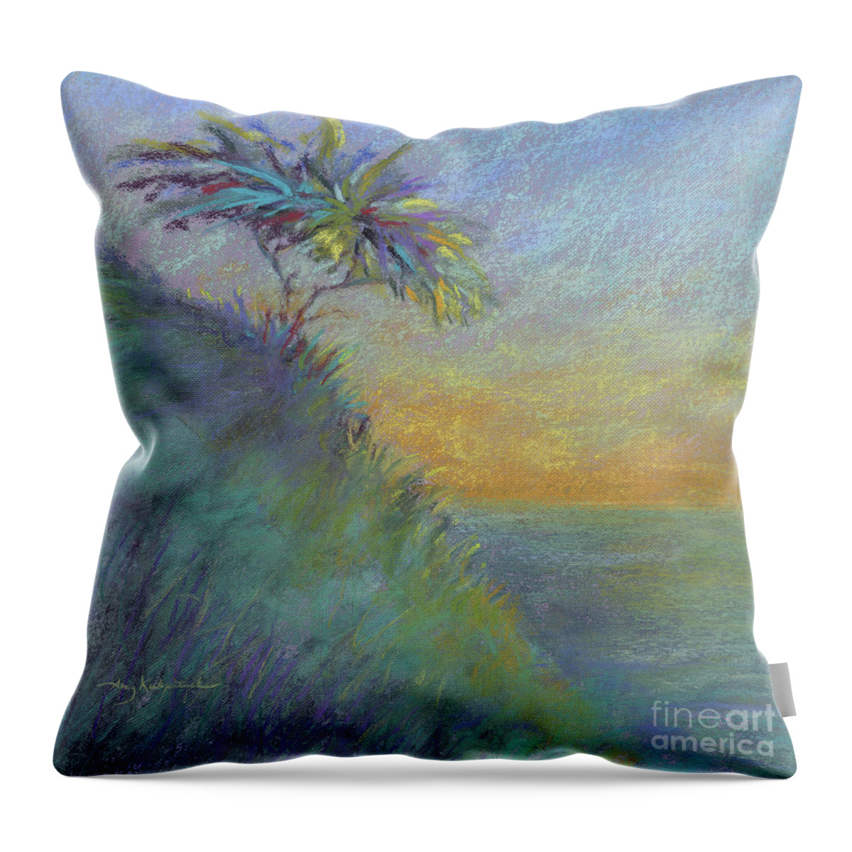 Torrey Pine Throw Pillow featuring the painting Torrey Pine #4 by Amy Kirkpatrick