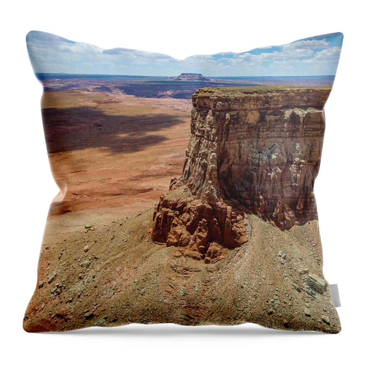 Rock Formation Throw Pillow featuring the photograph Tower Butte by Rob Hemphill