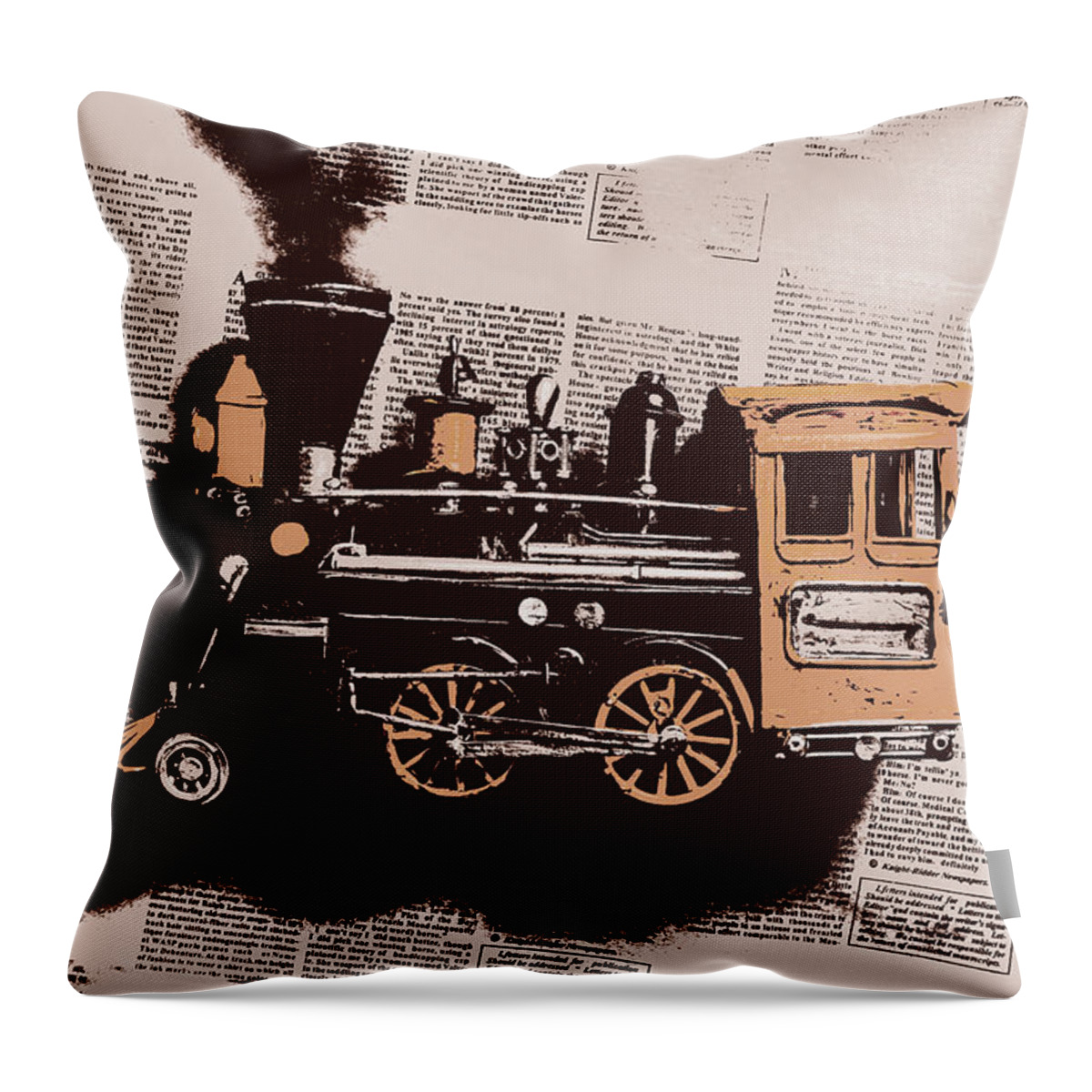 Ink Throw Pillow featuring the photograph Train Line by Jorgo Photography