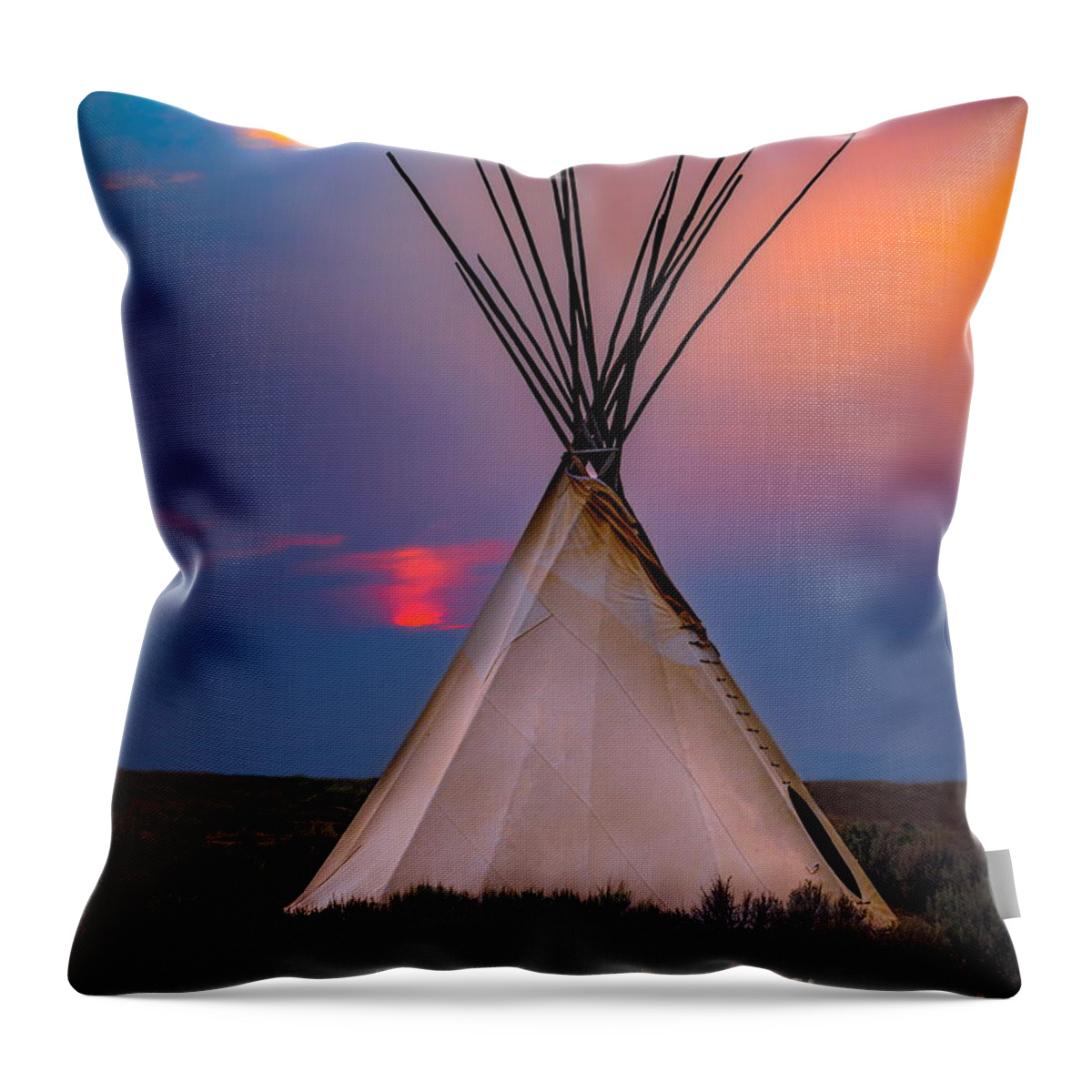 Taos Throw Pillow featuring the photograph Tranquility from Northern NM by Elijah Rael