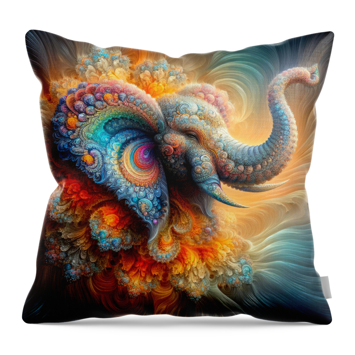 Vibrant Throw Pillow featuring the photograph Transcendental Trunk by Bill and Linda Tiepelman