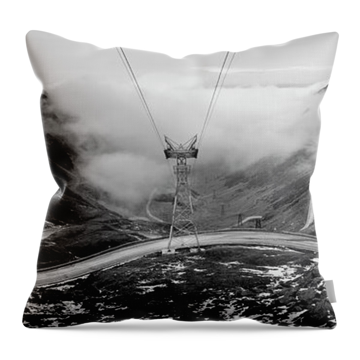  Throw Pillow featuring the photograph Transfagarasan highway in Romania by Patrick Van Os