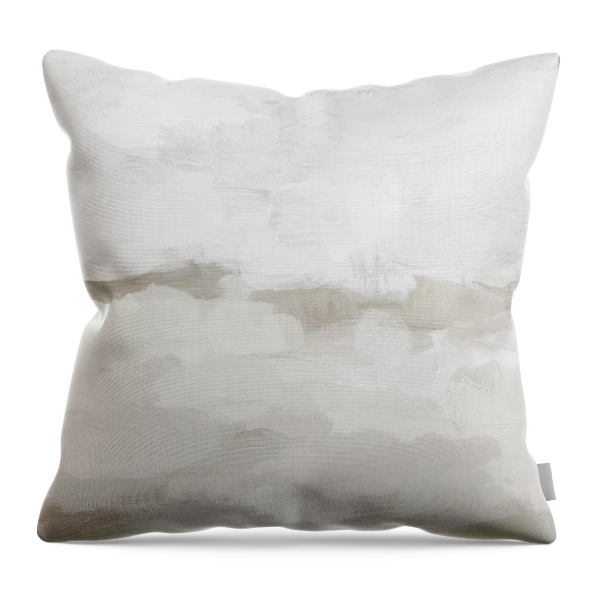 Gray Throw Pillow featuring the painting Sands of Time III by Rachel Elise