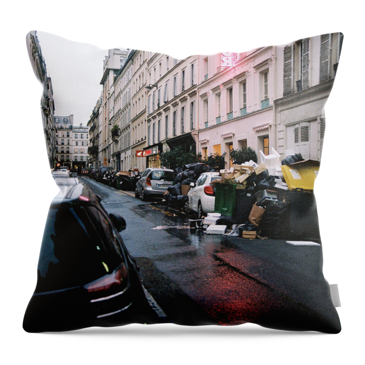 Love Throw Pillow featuring the photograph Trash love by Barthelemy De Mazenod
