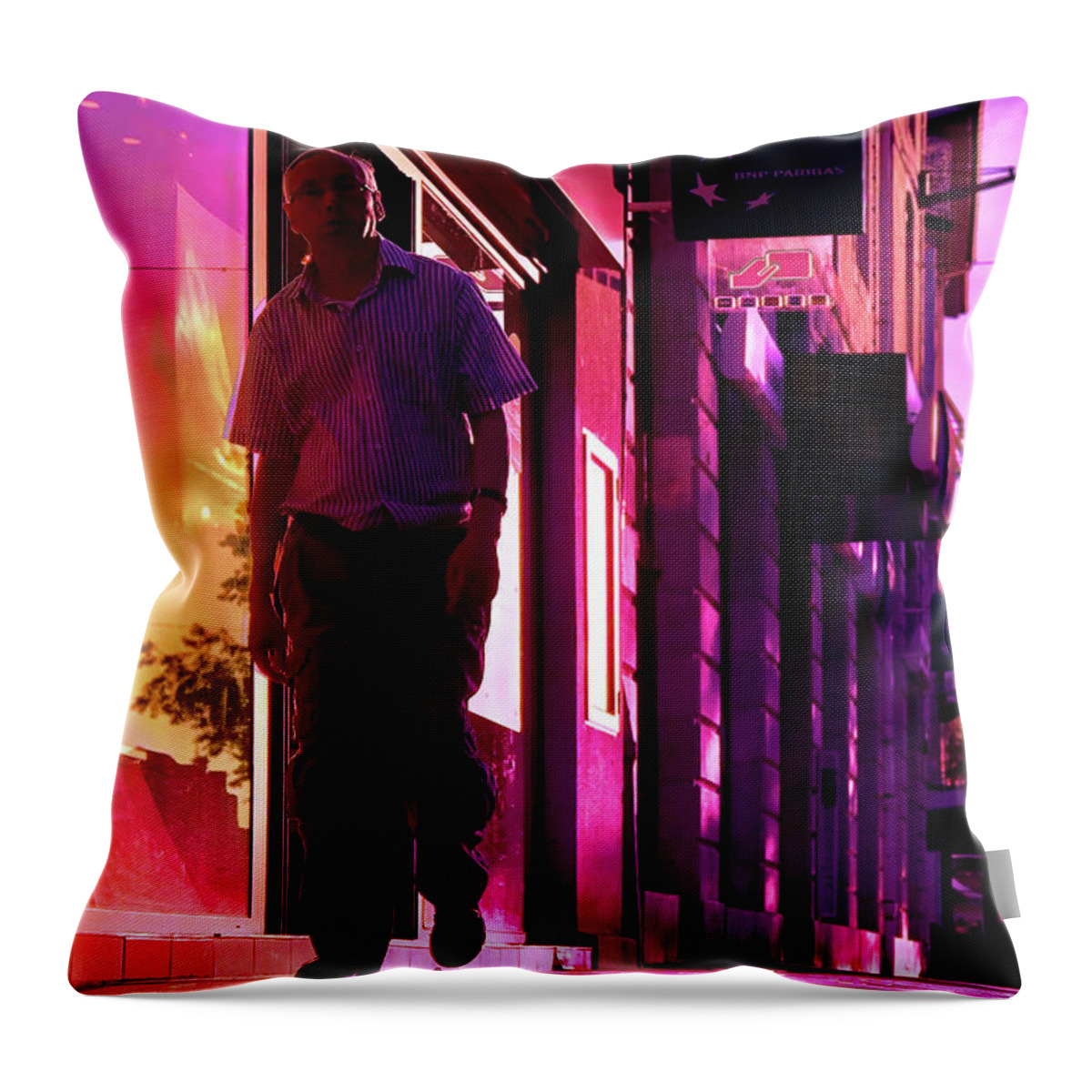 Buffy The Vampire Slayer Throw Pillow featuring the photograph Travis Bickle by Nicholas Brendon