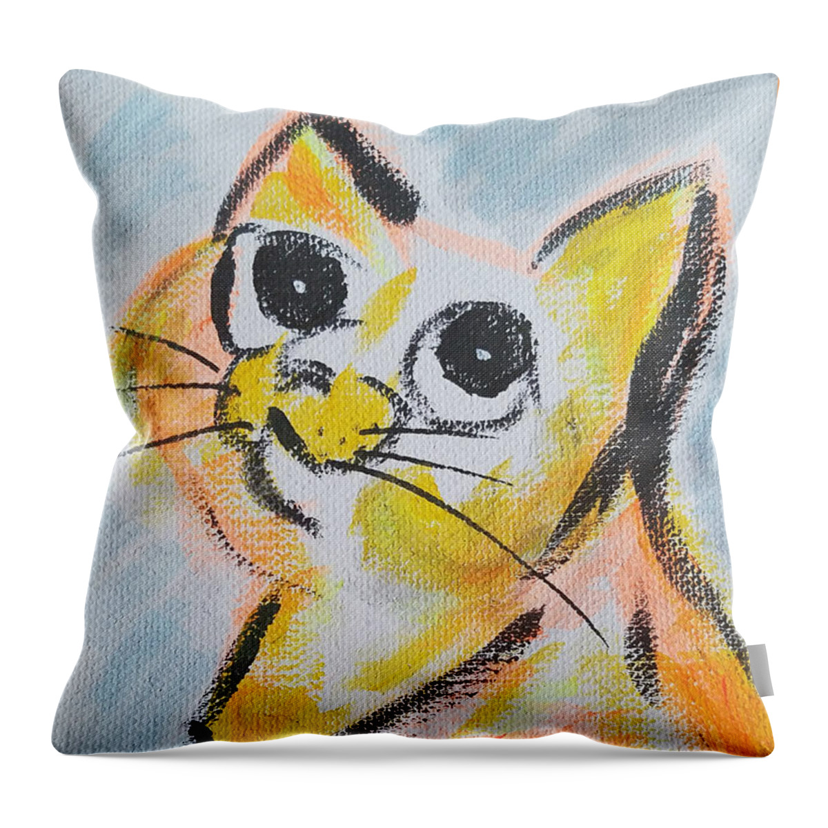 Treat Time Throw Pillow featuring the pastel Treat Time by Brent Knippel
