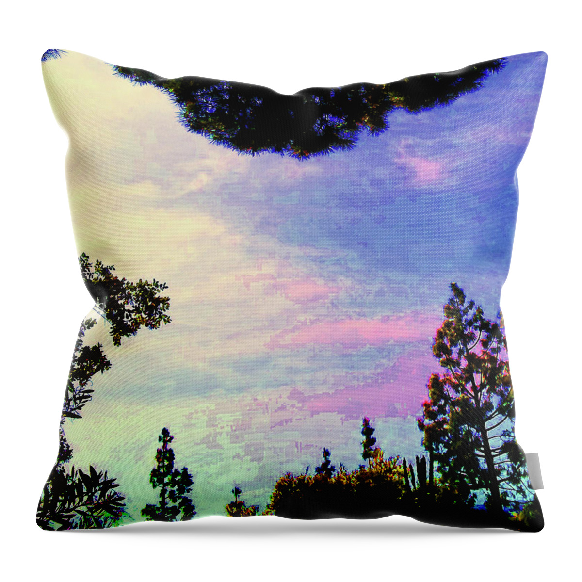 Trees Throw Pillow featuring the photograph Tree Framed Sky by Andrew Lawrence