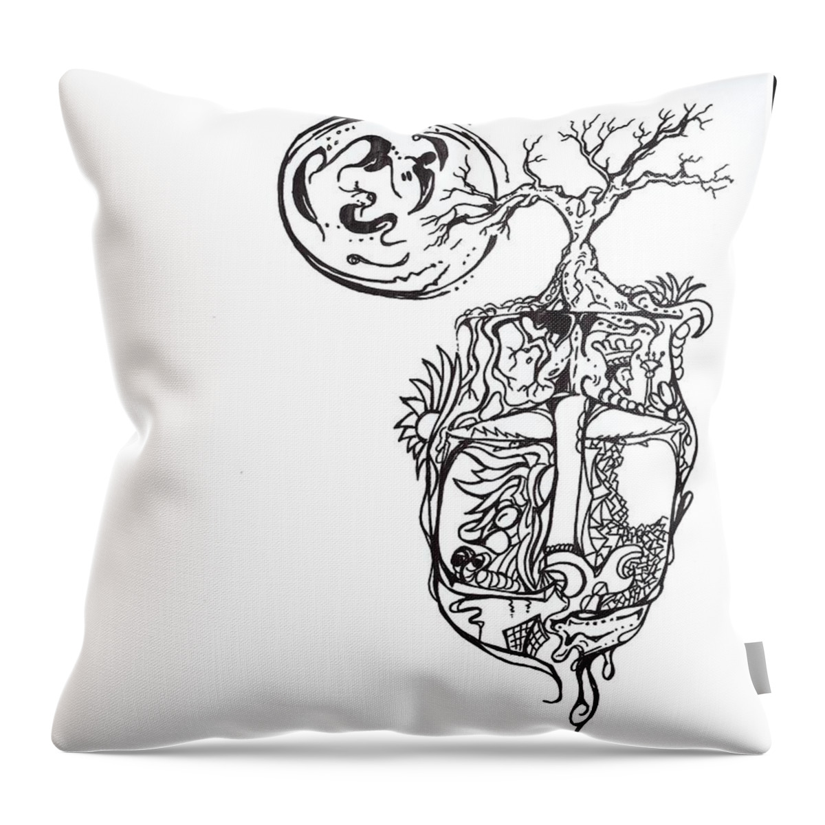 • Abstract  Throw Pillow featuring the painting Tree Of Life by Gustavo Ramirez