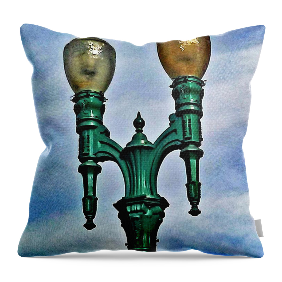 Streetlight Throw Pillow featuring the photograph Trendy Streetlight by Andrew Lawrence