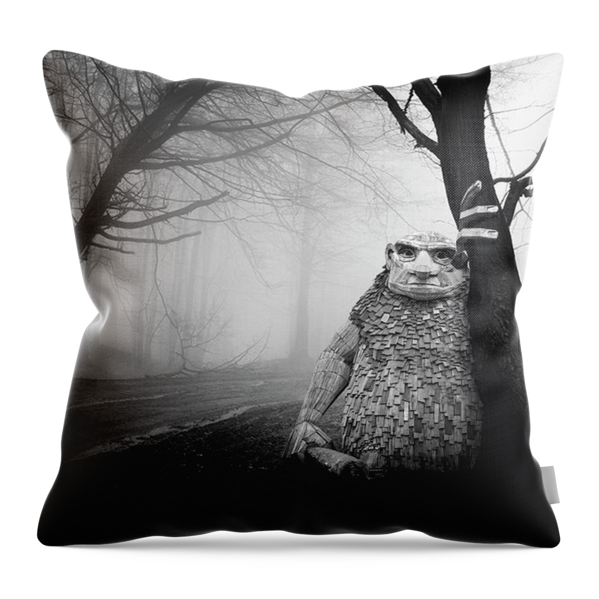 Troll Throw Pillow featuring the photograph Troll #1 by Kathryn McBride
