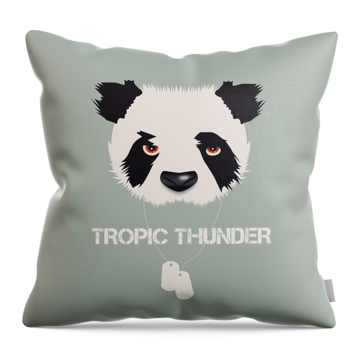 Movie Poster Throw Pillow featuring the digital art Tropic Thunder - Alternative Movie Poster by Movie Poster Boy