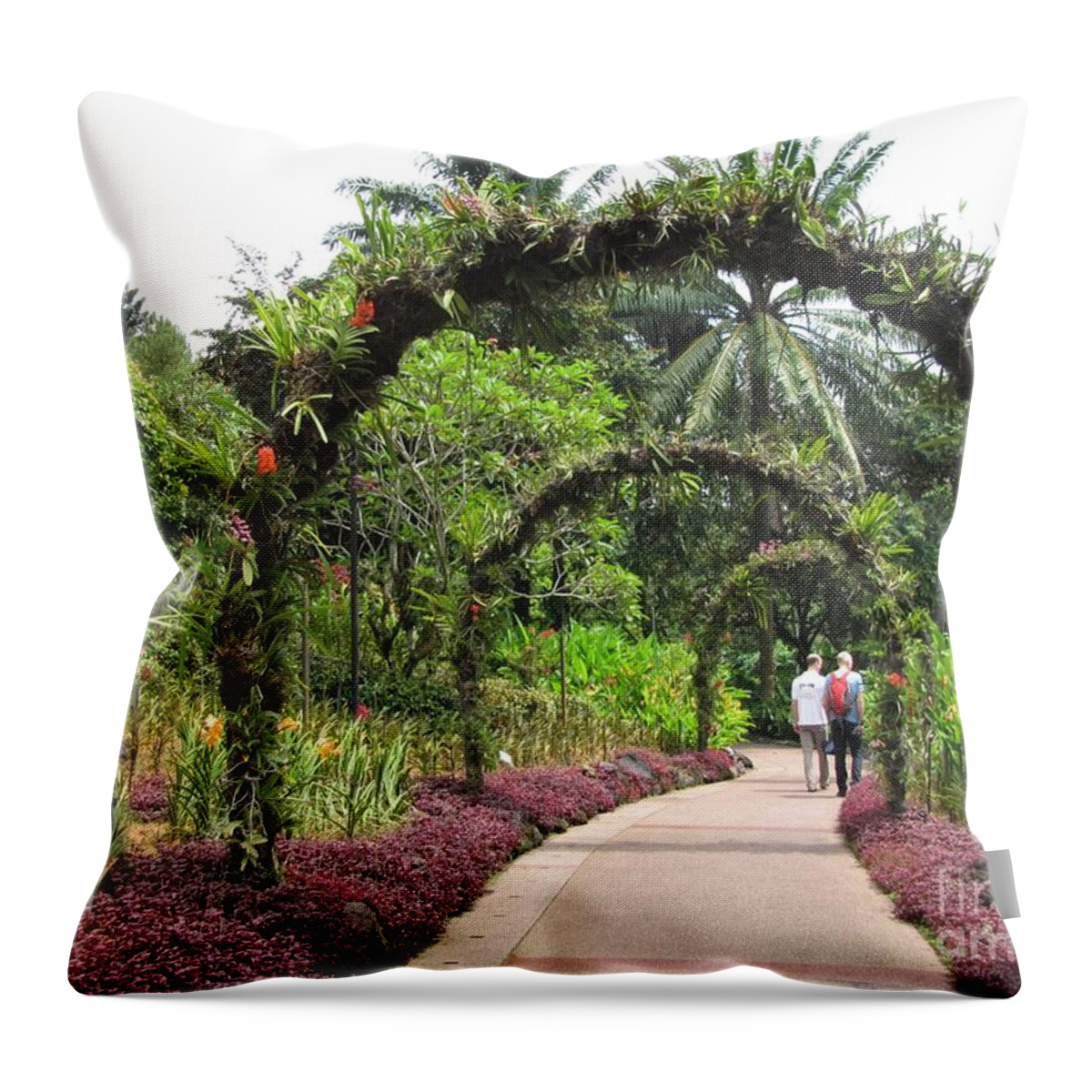 Branches Throw Pillow featuring the photograph Tropical Arches by World Reflections By Sharon