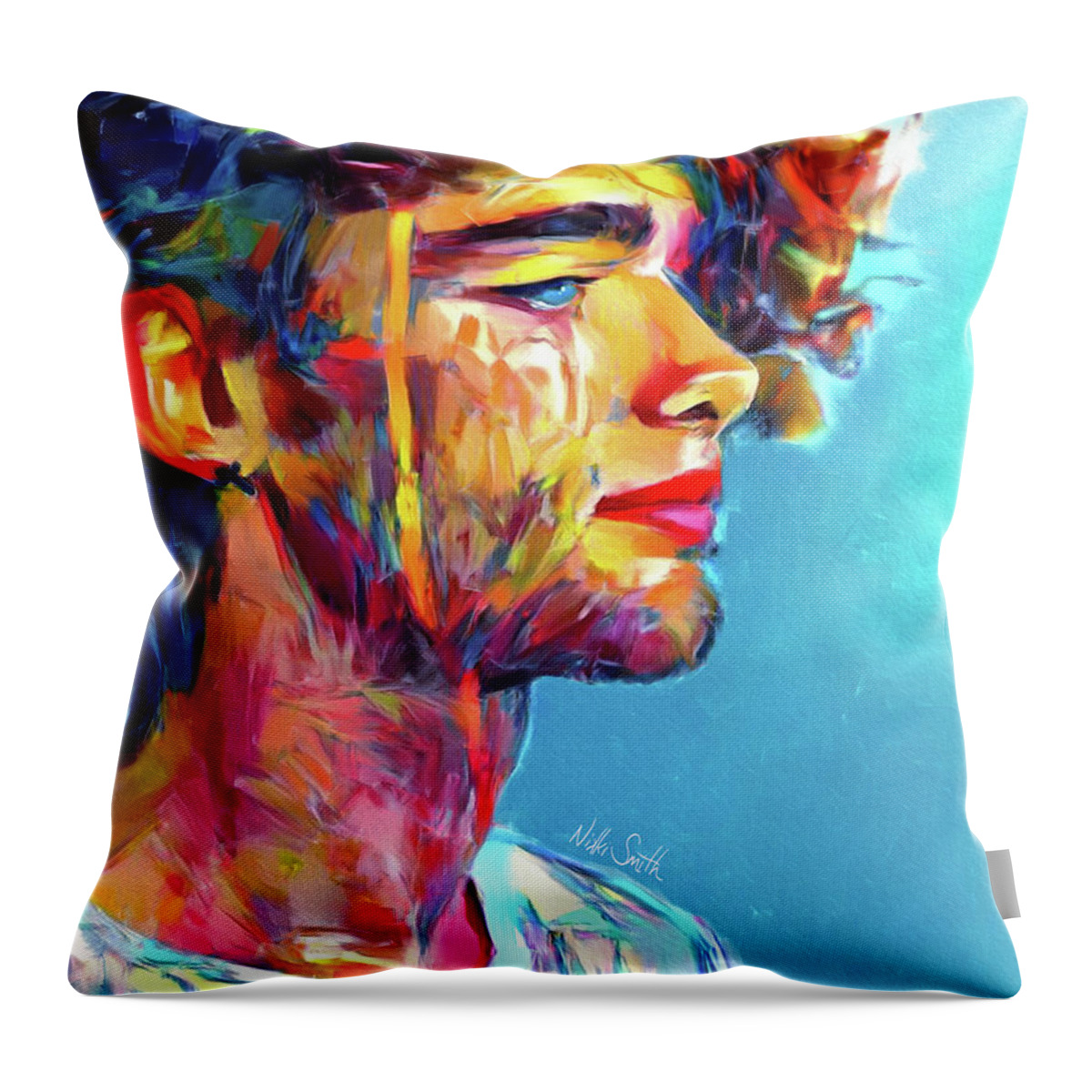 Bold Throw Pillow featuring the digital art True Colors by Nikki Marie Smith
