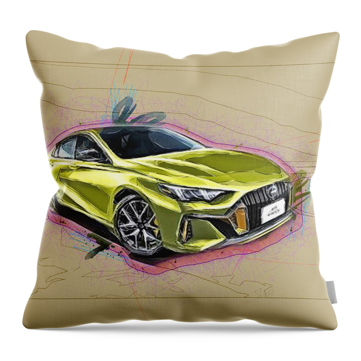  Throw Pillow featuring the mixed media Trumpchi Empow55 S Studio 2021 Cars Gac Group Empow Chinese by Ola Kunde