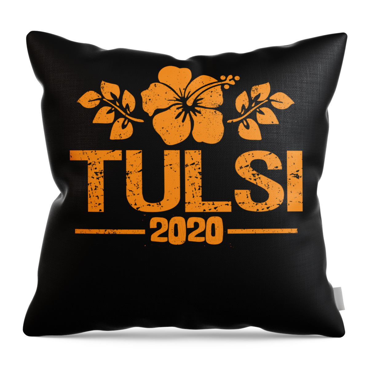 Election Throw Pillow featuring the digital art Tulsi Gabbard 2020 Aloha by Flippin Sweet Gear