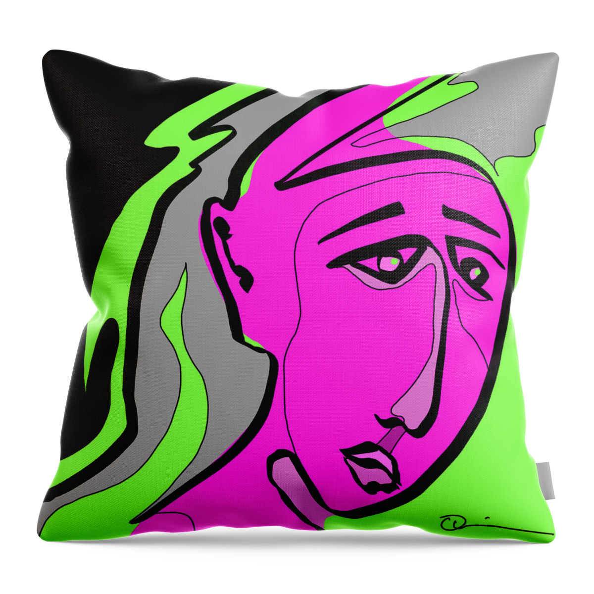Quiros Throw Pillow featuring the digital art Tumult by Jeffrey Quiros