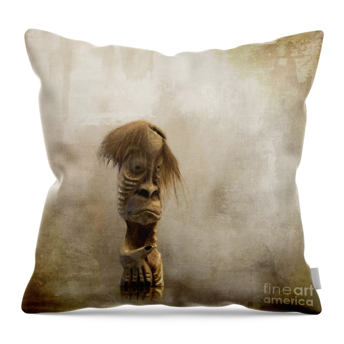 Tupilak Throw Pillow featuring the photograph Tupilak by Eva Lechner