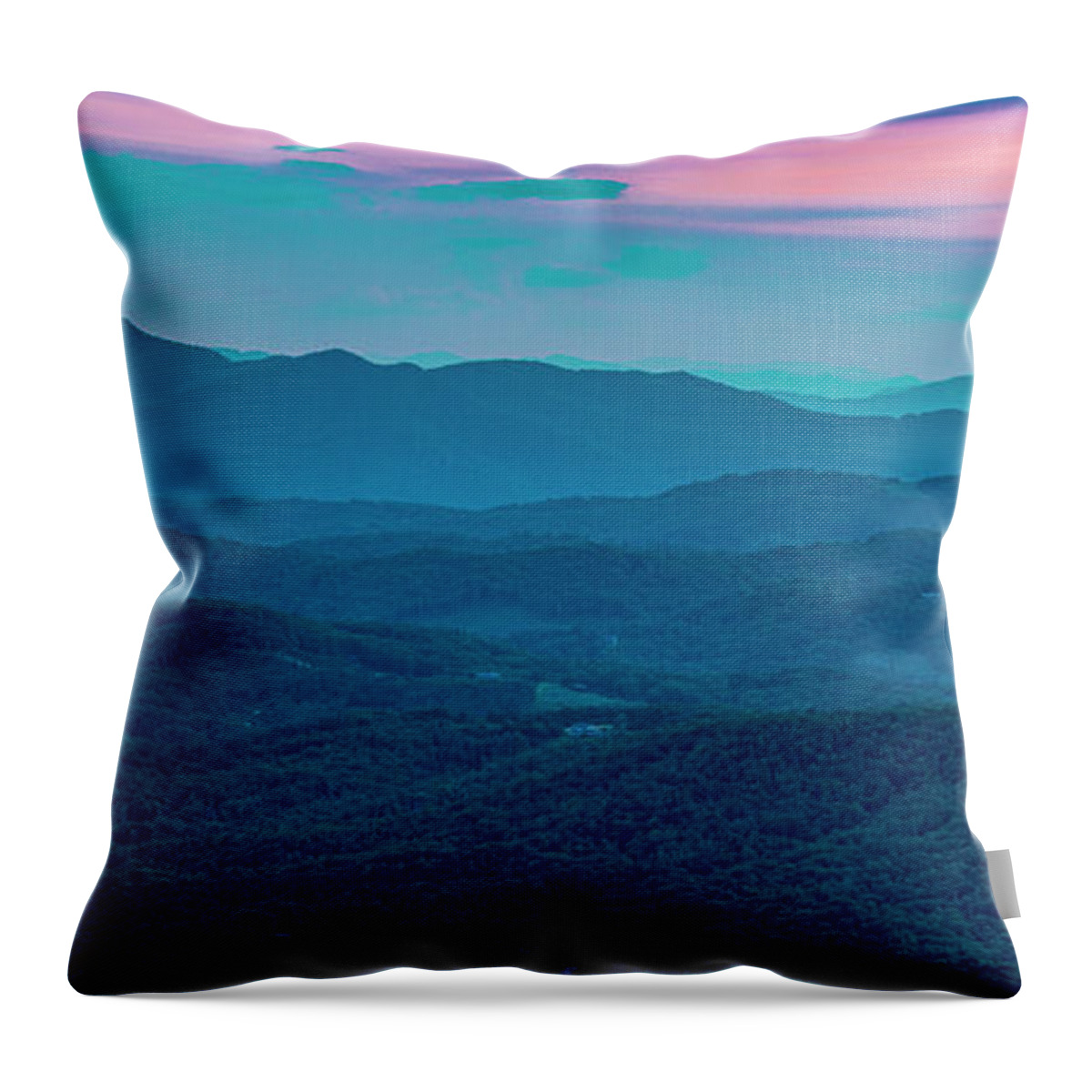 Blue Ridge Mountains Throw Pillow featuring the photograph Twilight by Melissa Southern