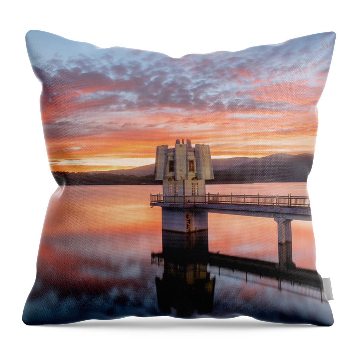 Awesome Throw Pillow featuring the photograph Twilight On The Lake by Khanh Bui Phu