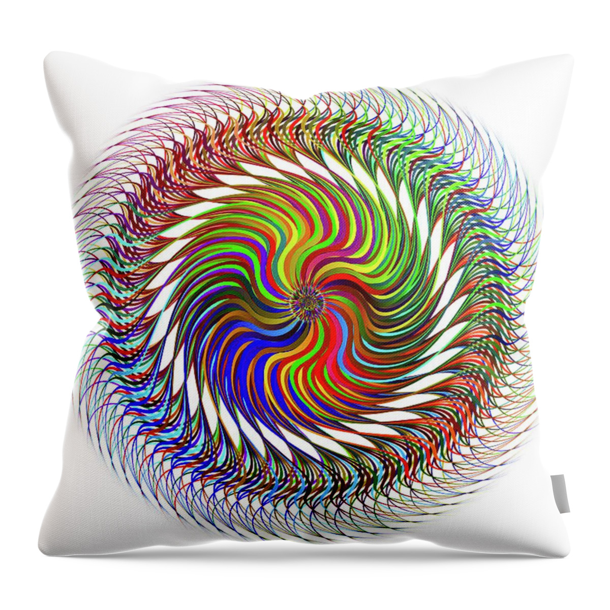 Mandala Throw Pillow featuring the mixed media Twisted Creation by Teresa Trotter