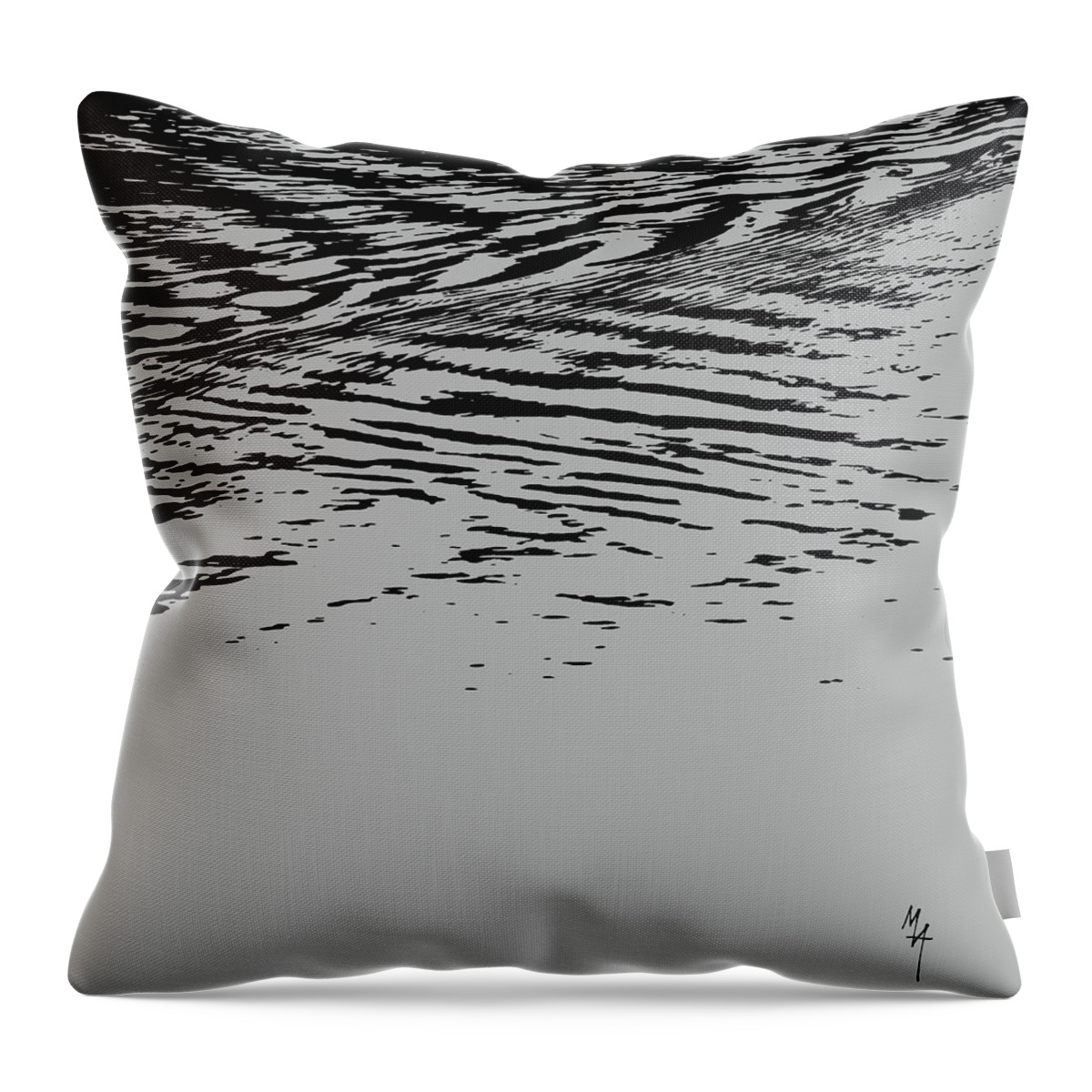 Two Currents Throw Pillow featuring the photograph Two Currents by Attila Meszlenyi