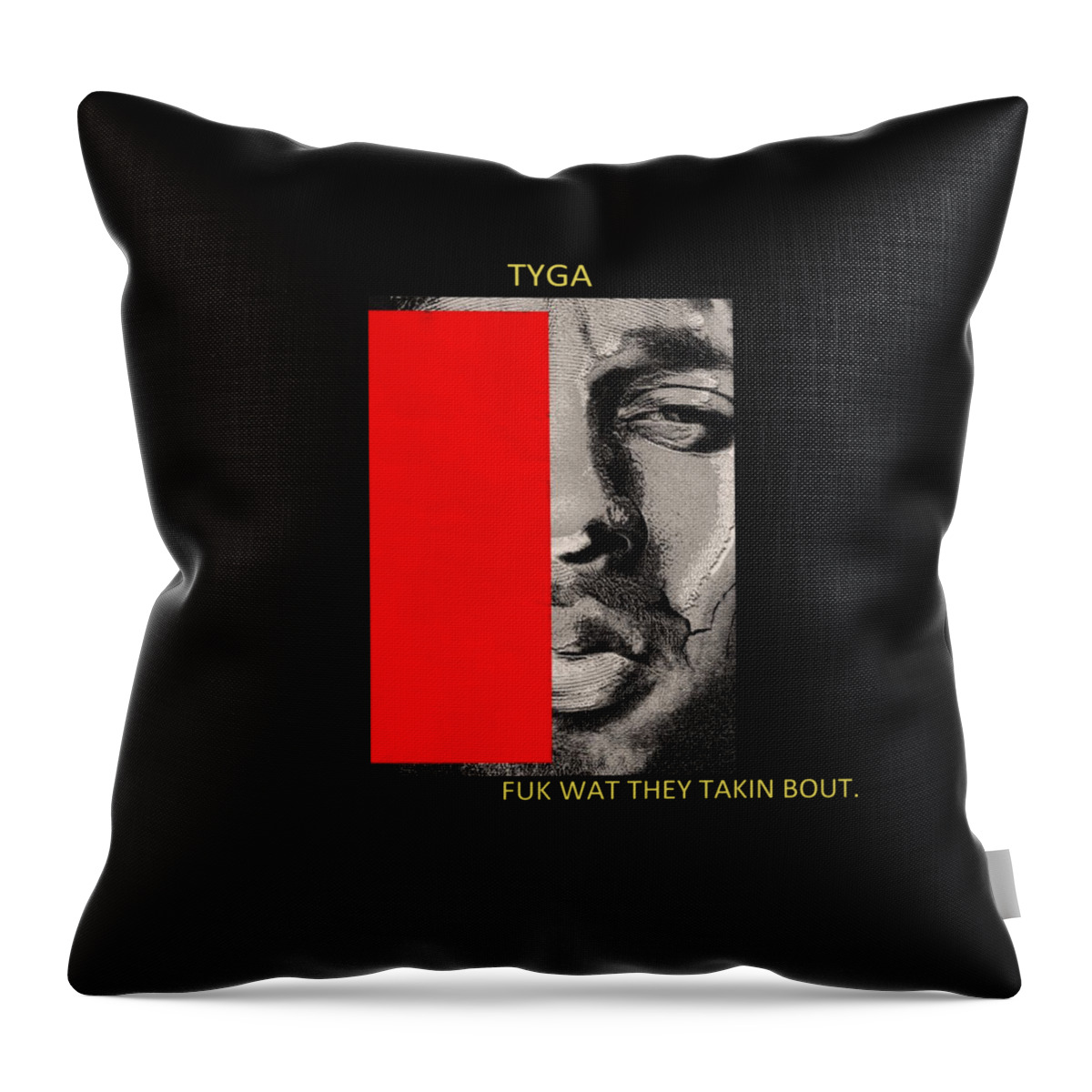 Tyga Throw Pillow featuring the digital art Tyga by Vuad Gera