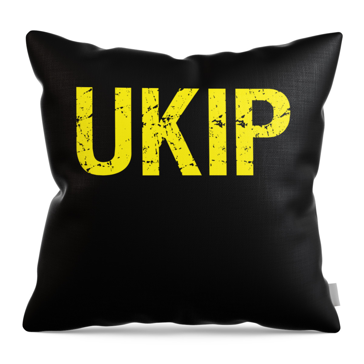Funny Throw Pillow featuring the digital art UKIP UK Independence Party by Flippin Sweet Gear