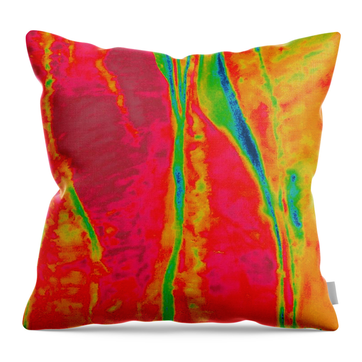 Uluru Throw Pillow featuring the mixed media Uluru Magic  by VIVA Anderson