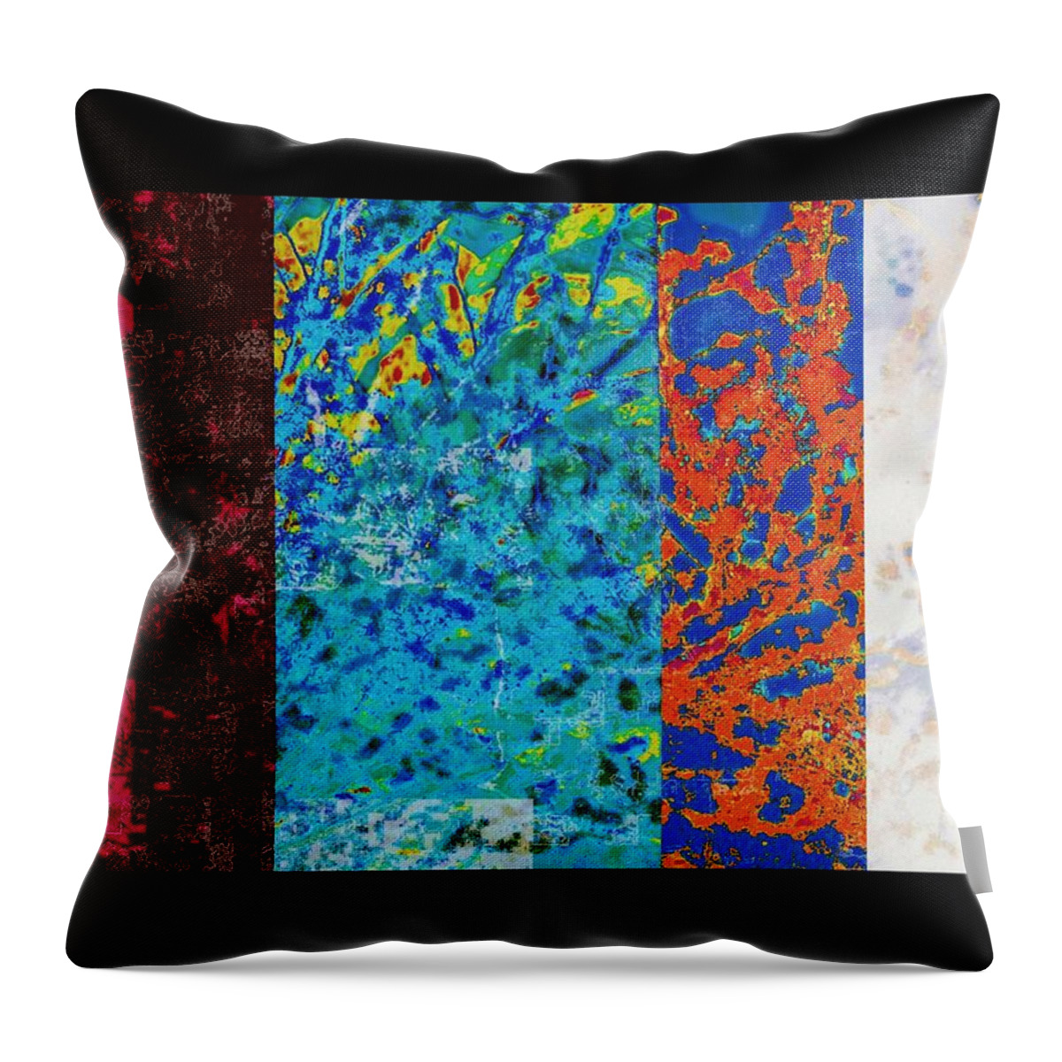 Abstract Throw Pillow featuring the digital art Unanticipated Transition by Andy Rhodes
