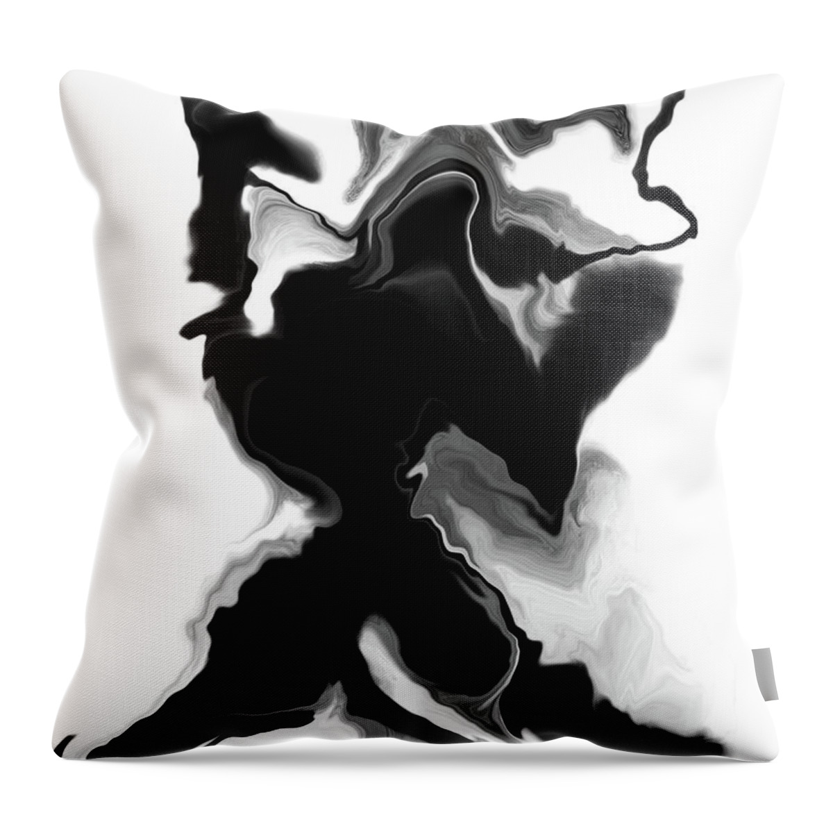Black Art Throw Pillow featuring the digital art Unbound by D Justin Johns