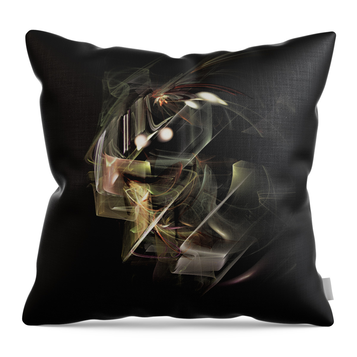 Abstract Throw Pillow featuring the digital art Uncovering Layers of Self by Julie Grace