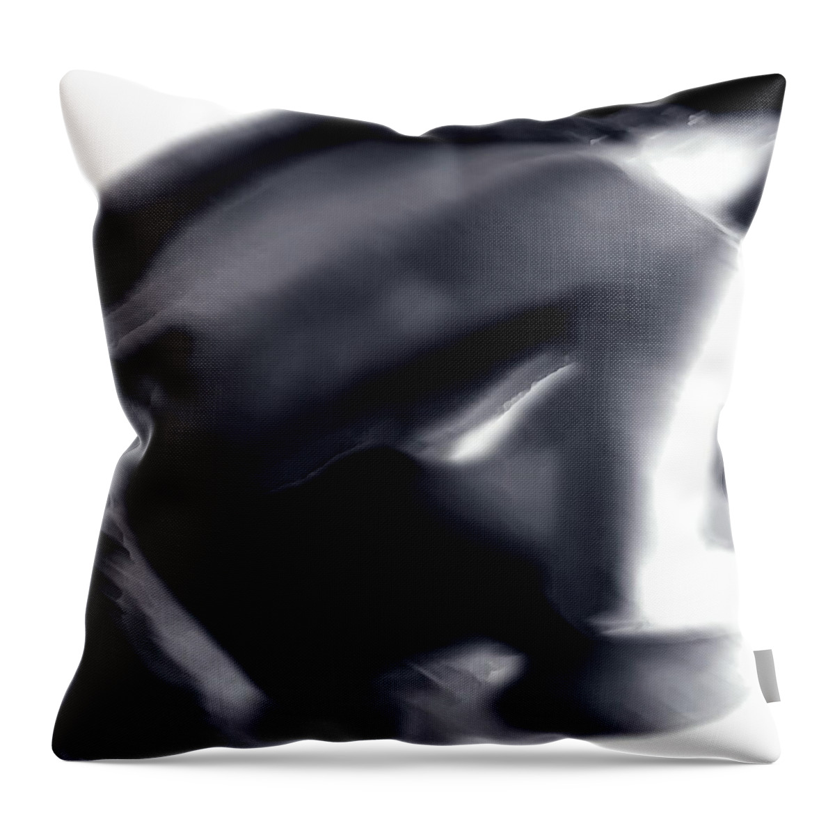 Abstract Throw Pillow featuring the painting Undulating into the willing and yielding day by Michael Lightsey