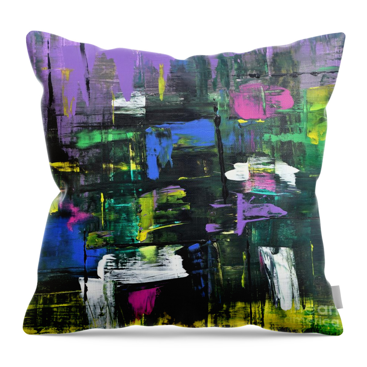 Abstract Throw Pillow featuring the painting Uninterrupted by Jimmy Clark