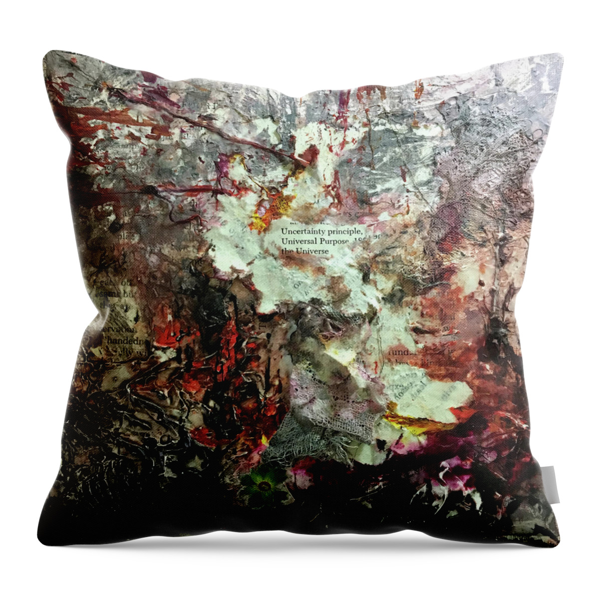 Abstract Art Throw Pillow featuring the painting Unrivaled Star by Rodney Frederickson
