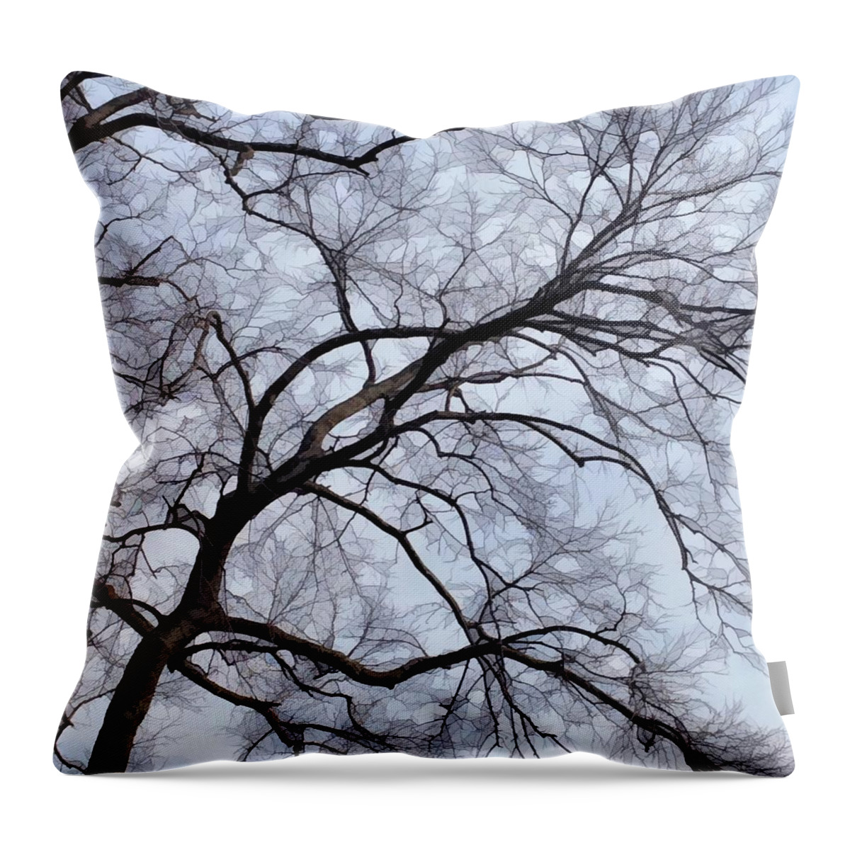 Paintography Throw Pillow featuring the photograph Unseen Enemy by Jeff Iverson