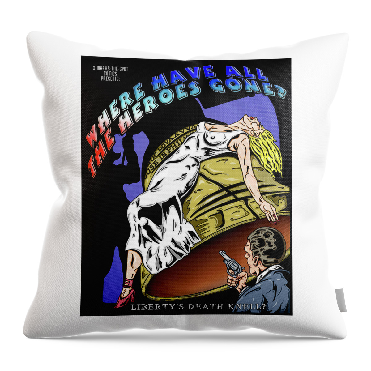 Illustration Throw Pillow featuring the digital art Untitled #3 from the Where Have All The Heroes Gone Series by Christopher W Weeks