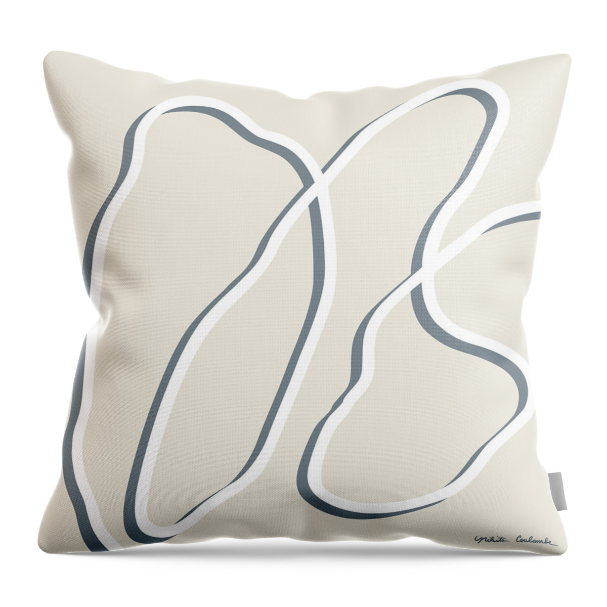 Nikita Coulombe Throw Pillow featuring the painting Untitled 52 by Nikita Coulombe