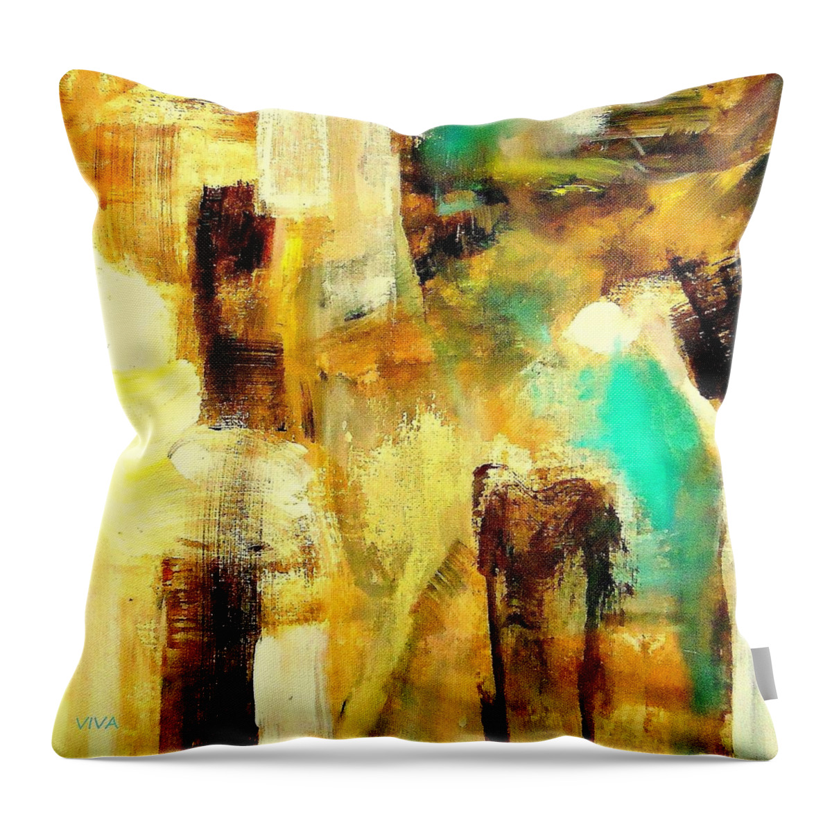 Viva Throw Pillow featuring the painting Untitled - VIVA Anderson by VIVA Anderson
