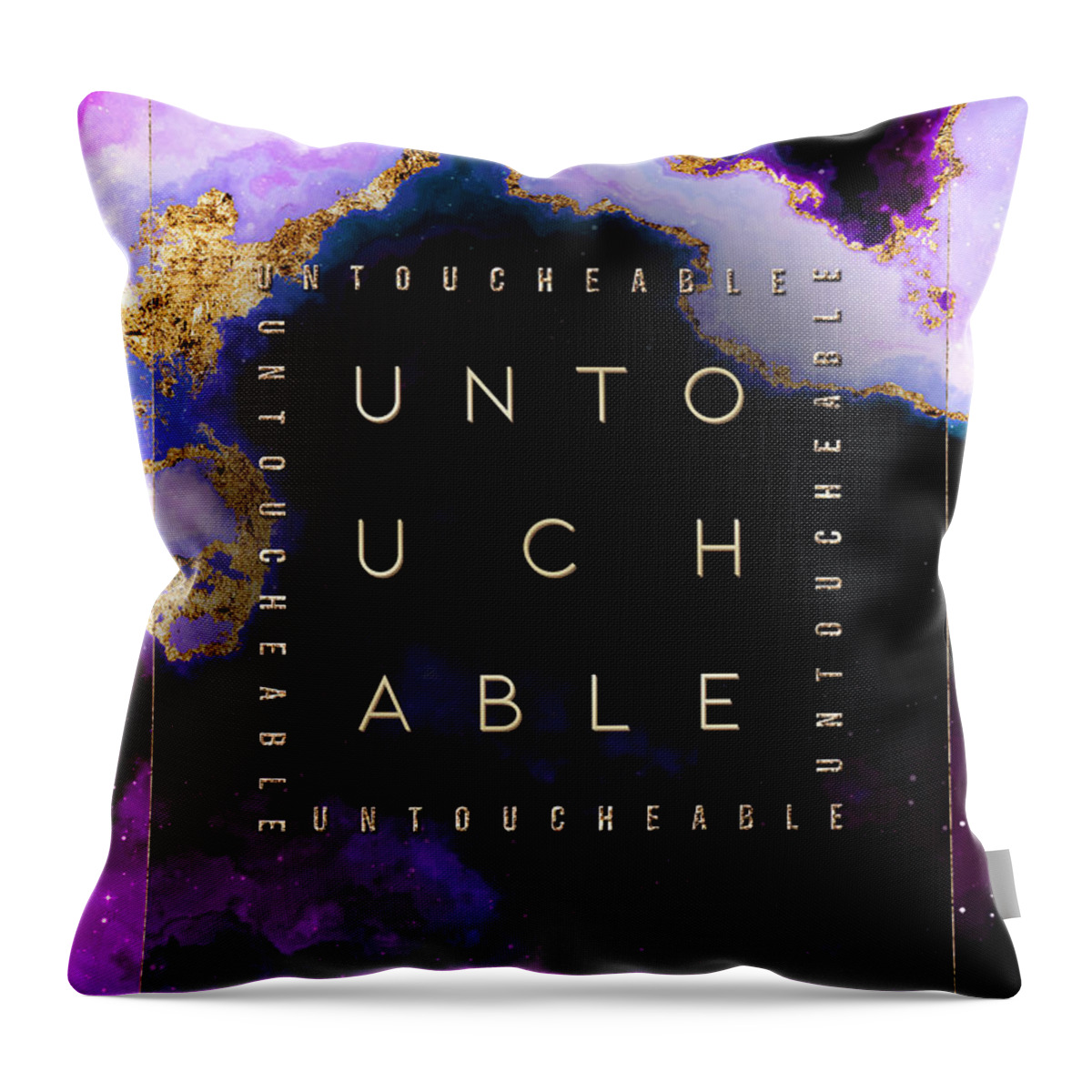 Inspiration Throw Pillow featuring the painting Untouchable Prismatic Motivational Art n.0037 by Holy Rock Design