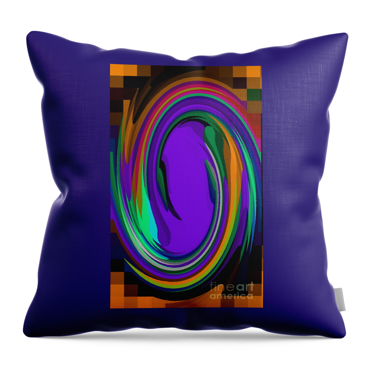 Colorful Swirls And Turns Collectible Fine Art C Spandau Canadian Wearable Designs Canadian Artist Throw Pillow featuring the painting Colorful Swirls And Turns Collectible Fine Art C Spandau Canadian Wearable Designs Canadian Artist by Carole Spandau