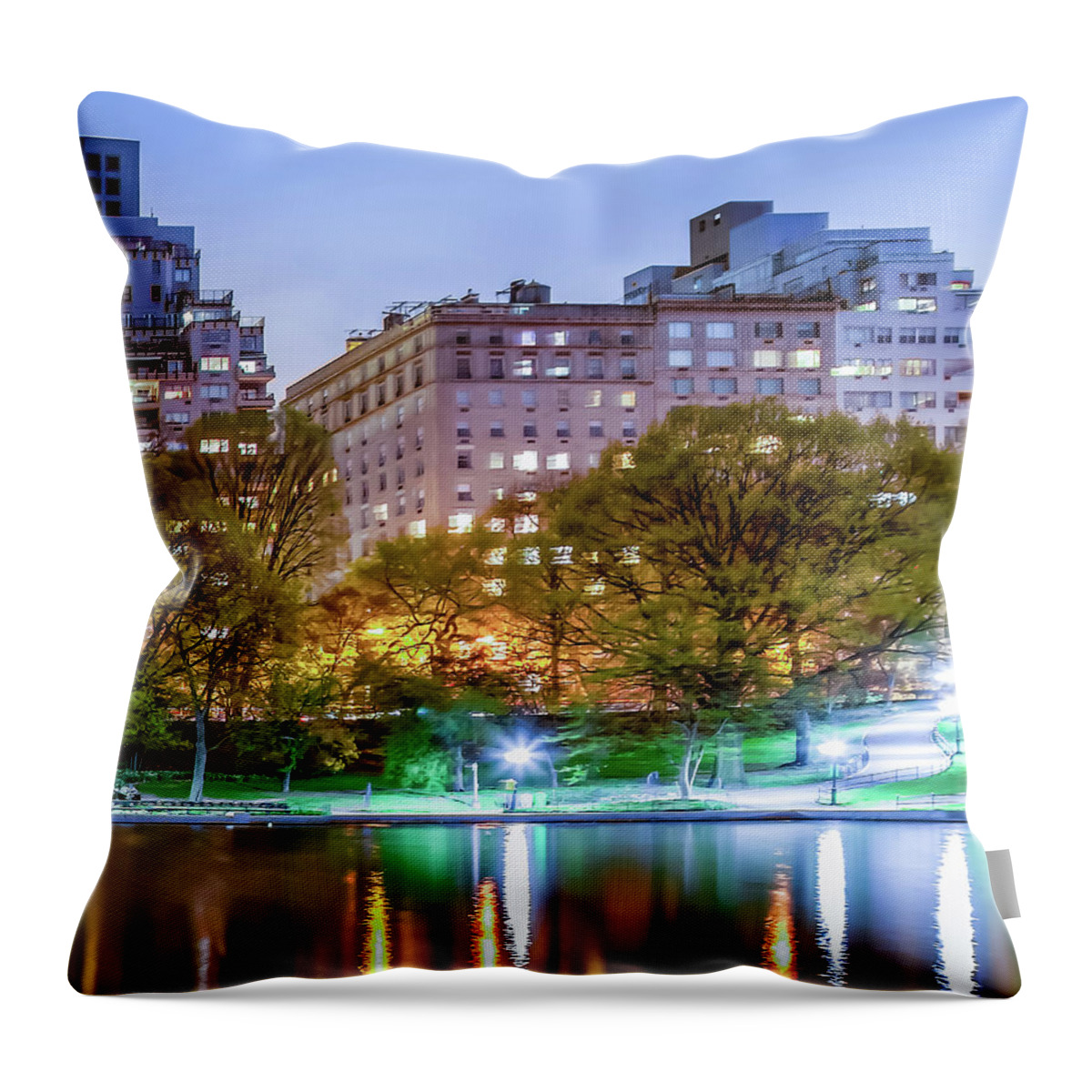 Upper East Side Throw Pillow featuring the photograph Upper East Side Reflections Triptych_3 by Az Jackson